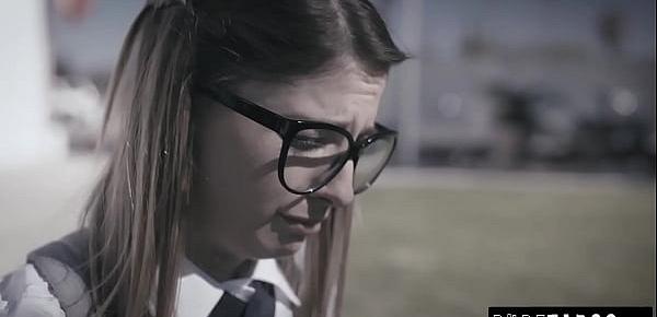 Hot nerd Kristen Scott gets her holes filled by two jocks